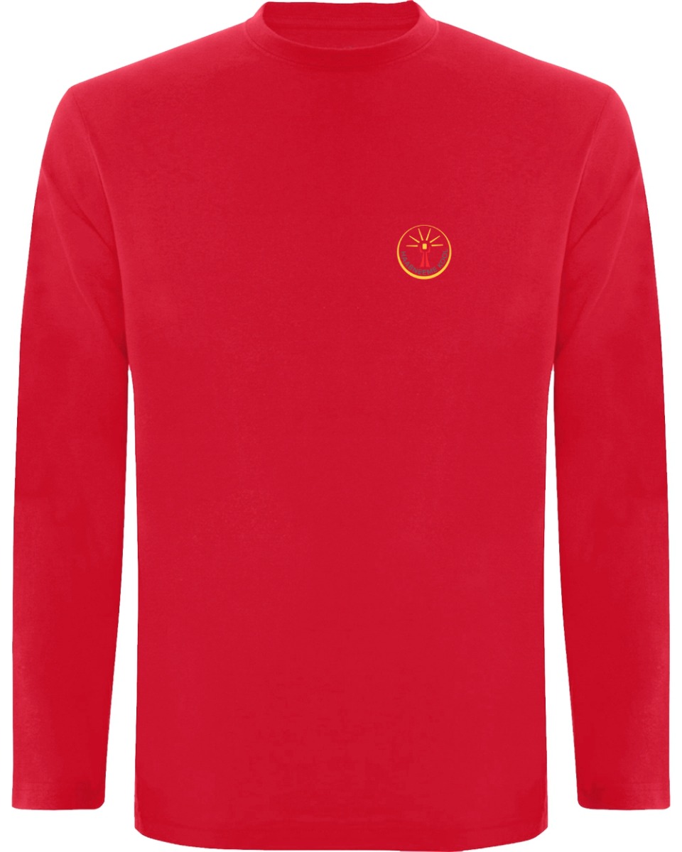 Unisex pikkade varrukatega särk, punane