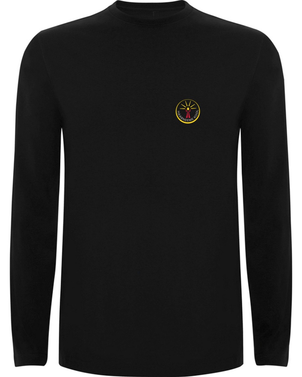 Unisex pikkade varrukatega särk, must