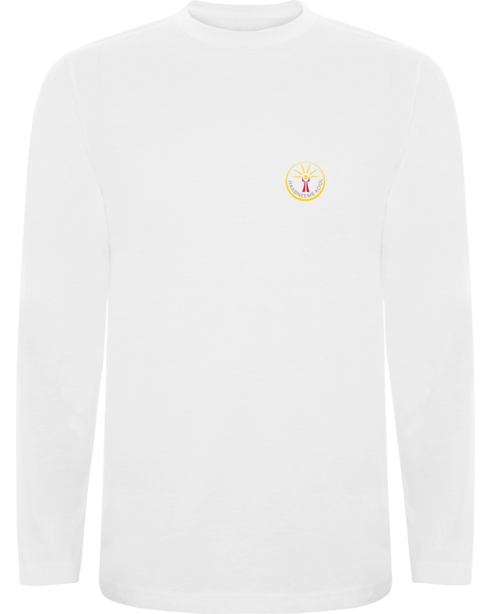 Unisex pikkade varrukatega särk, valge