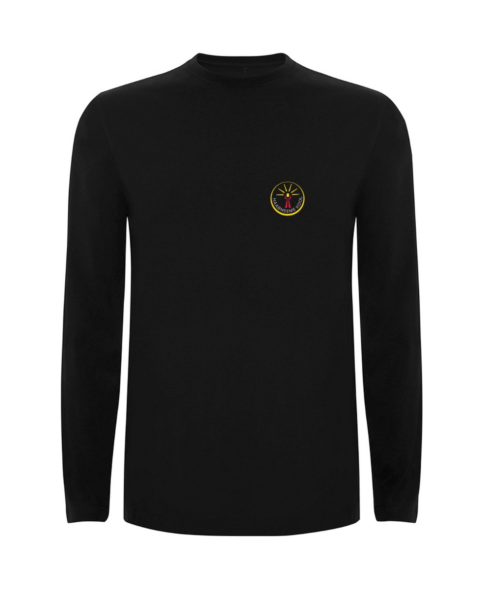 Laste pikkade varrukatega särk, must