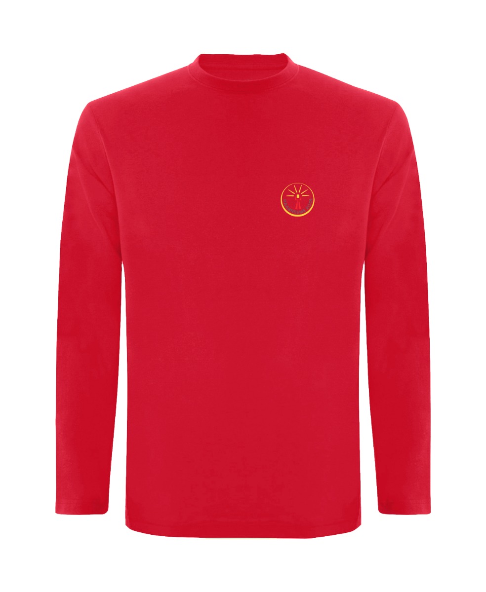 Laste pikkade varrukatega särk, punane