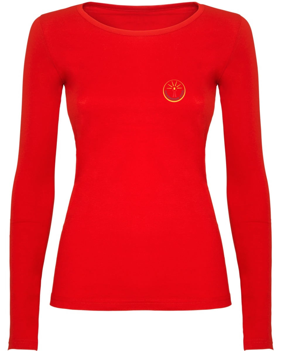 Naiste pikkade varrukatega särk, punane