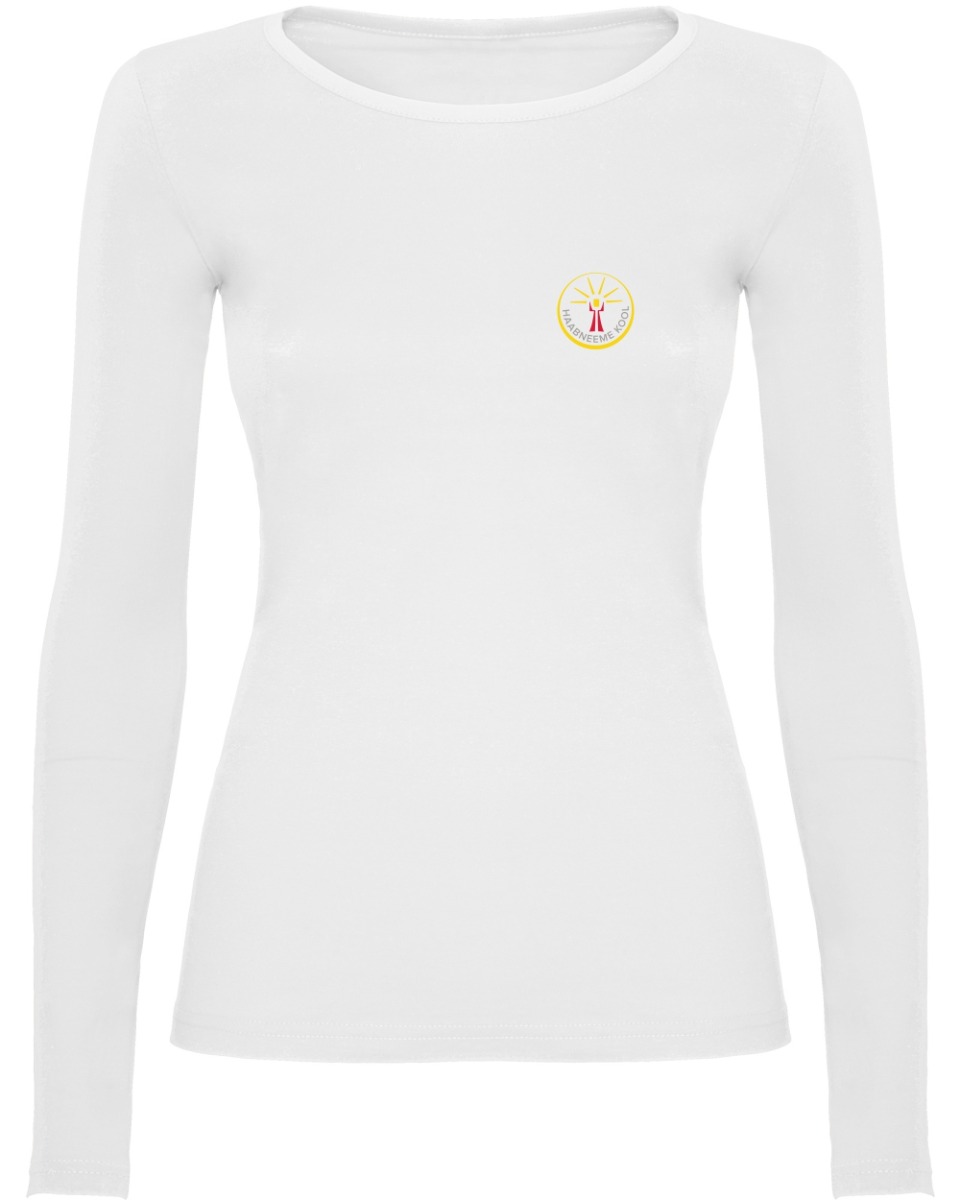 Naiste pikkade varrukatega särk, valge