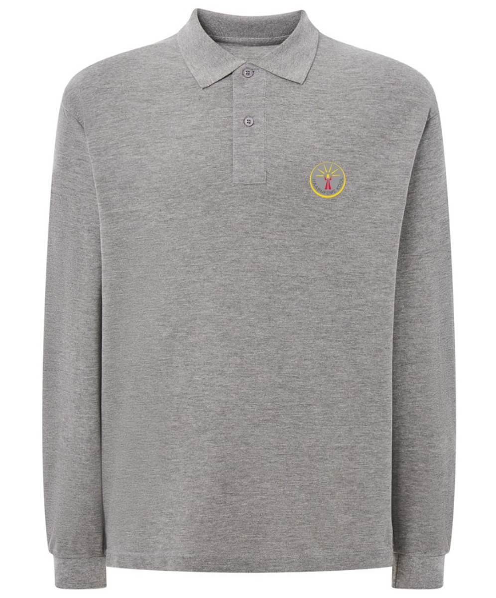 Meeste pikkade varrukatega polosärk, hall