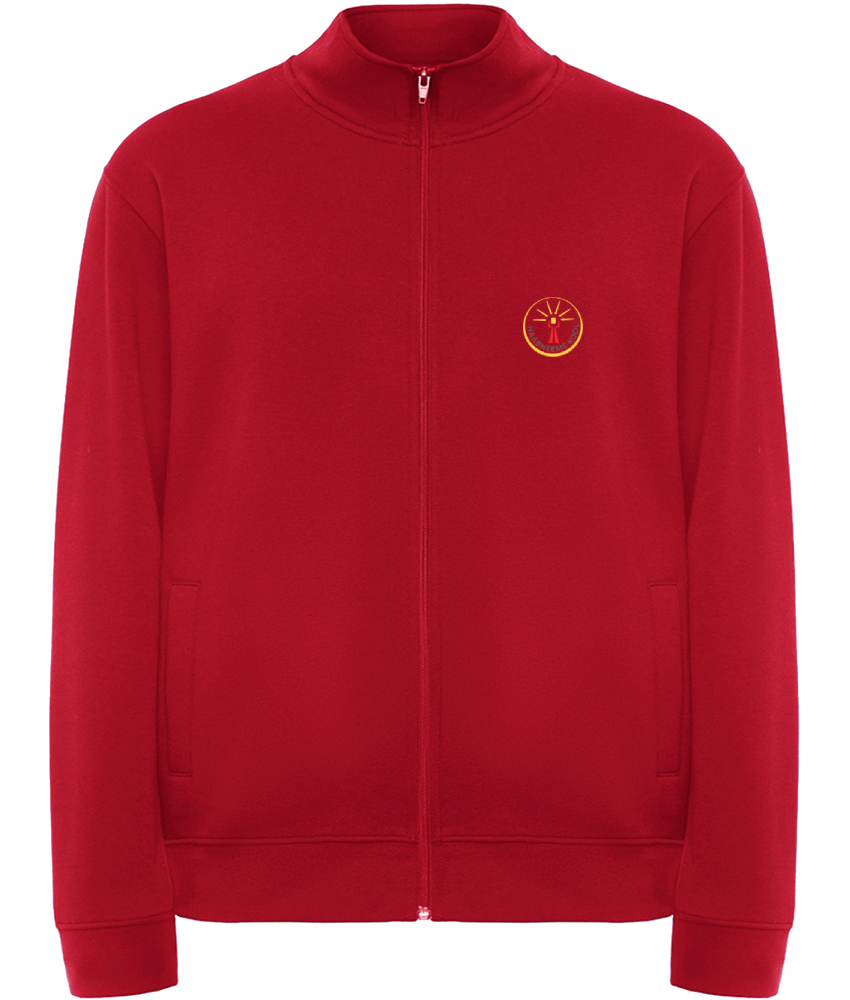 Unisex lukuga jakk, punane